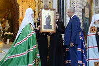 Увеличить и посмотреть фото Руководство УВД по Западному округу приняло участие в торжественном Богослужении